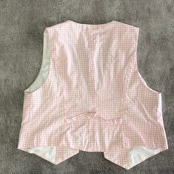 Retro Pink Gingham Cottage Vest - Picture 6 of 6